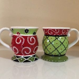 Set of 2 mugs. Textured. So cute!